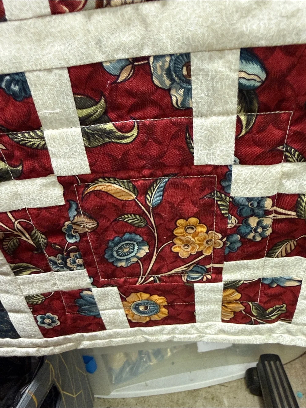 Handmade patchwork quilted